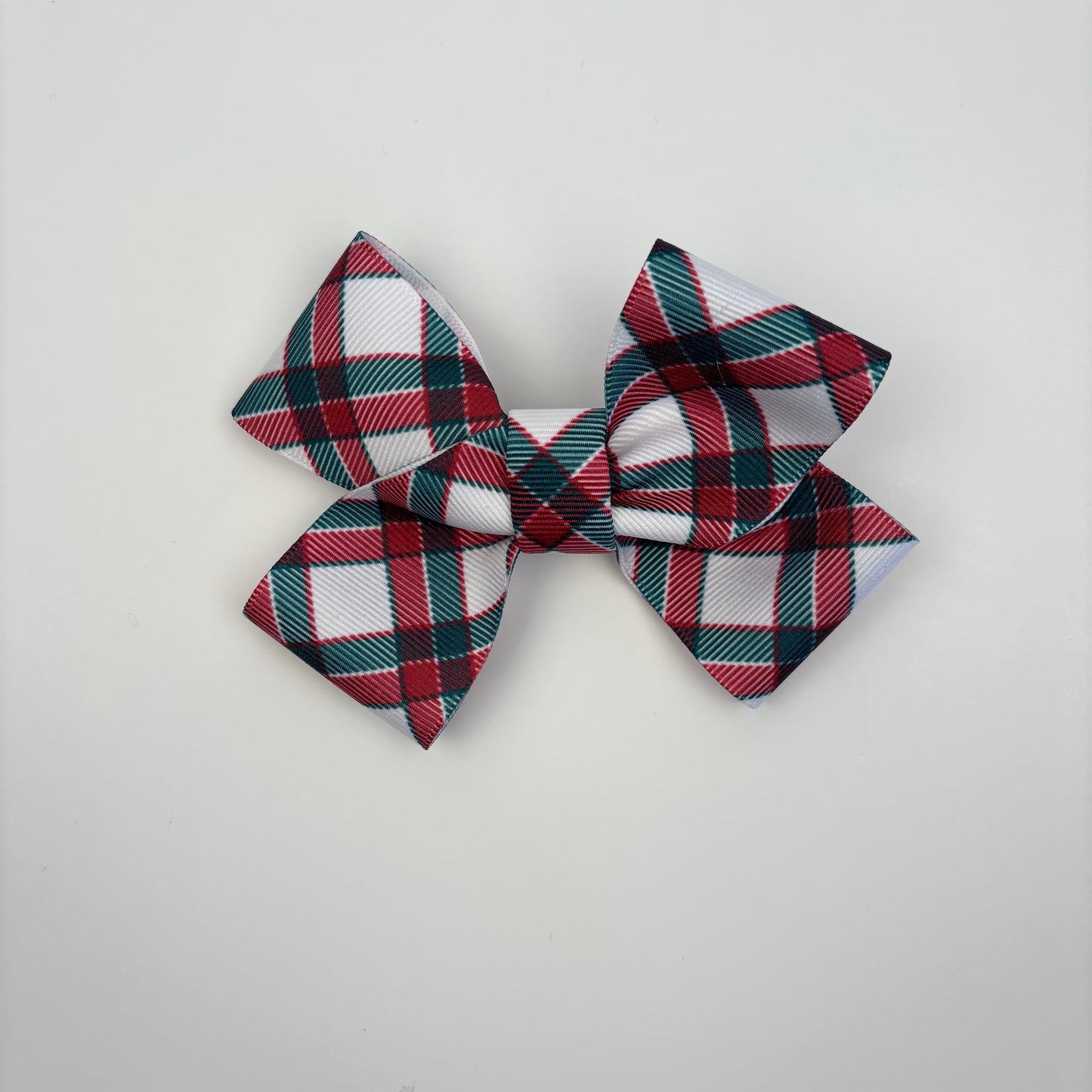 Sale- Grosgrain Printed Plaid Mini Bow