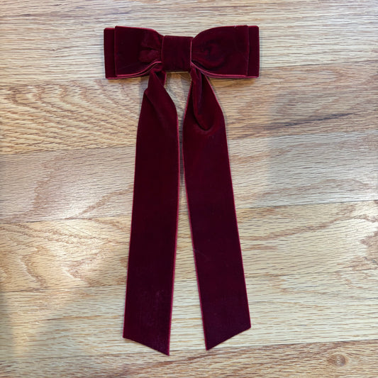 Velvet Burgundy Bow