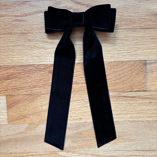 Velvet Black Bow