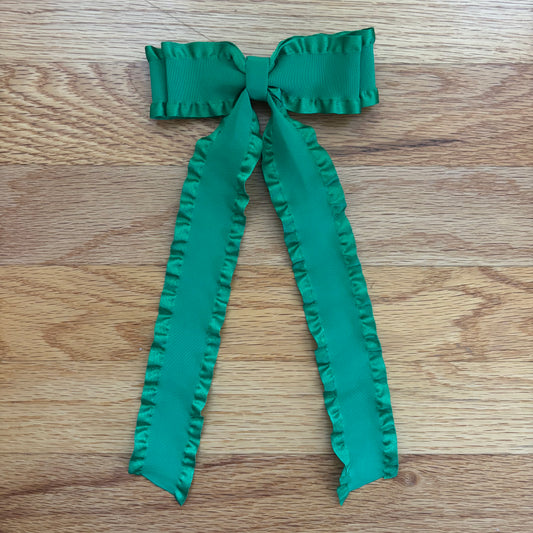 Ruffle Green Bow