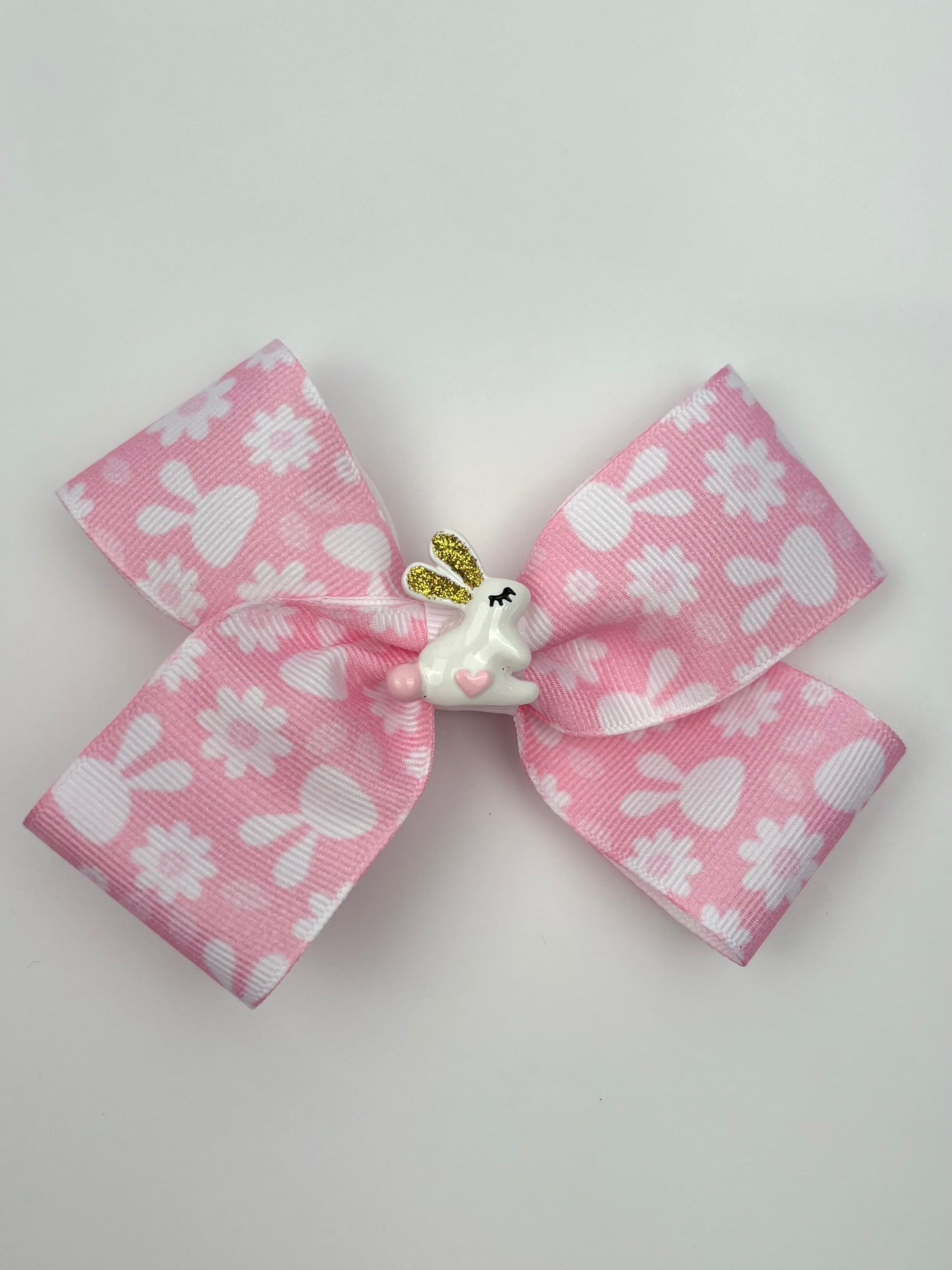 Sale- Easter Bunny print Mini Hair Bow