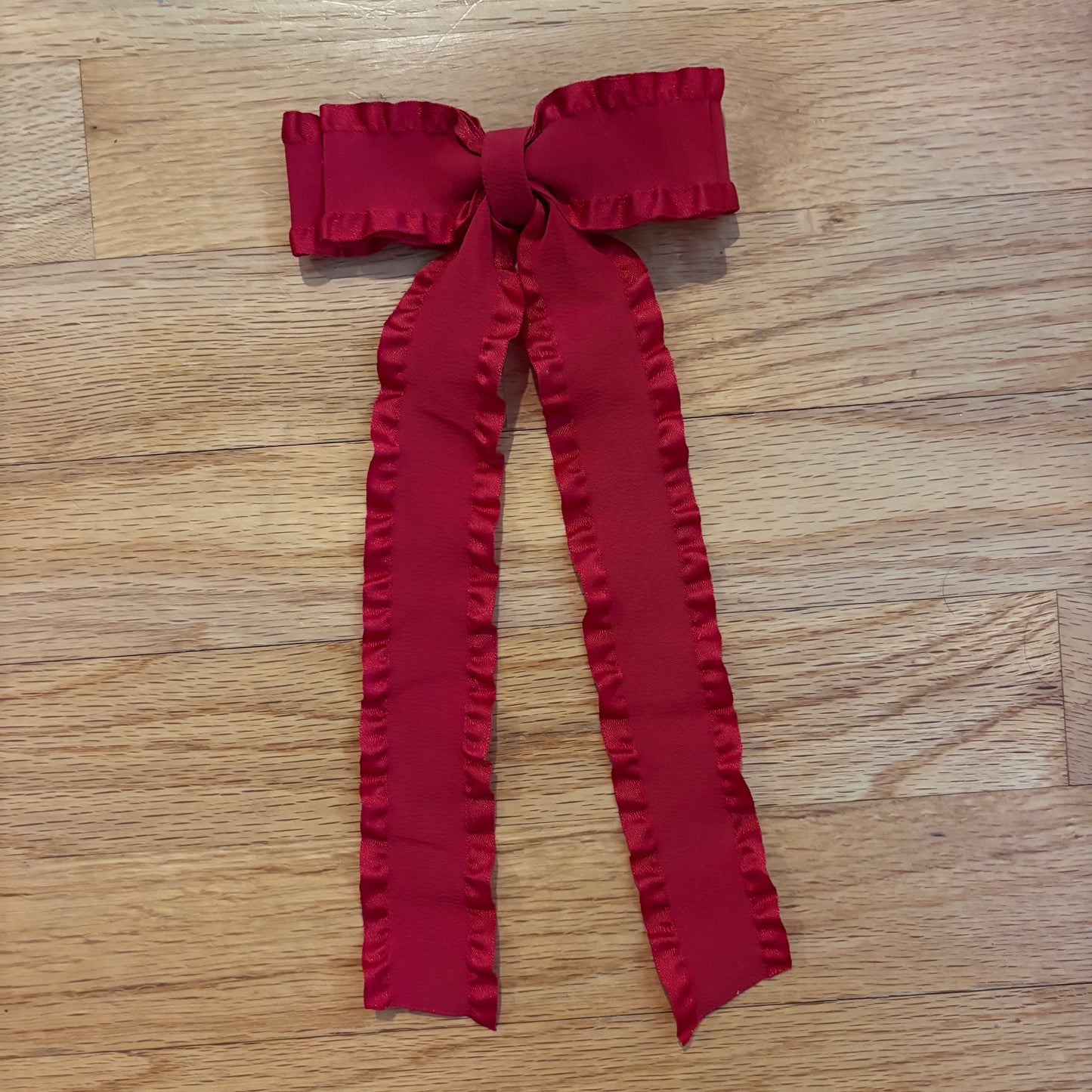 Ruffle Red Bow