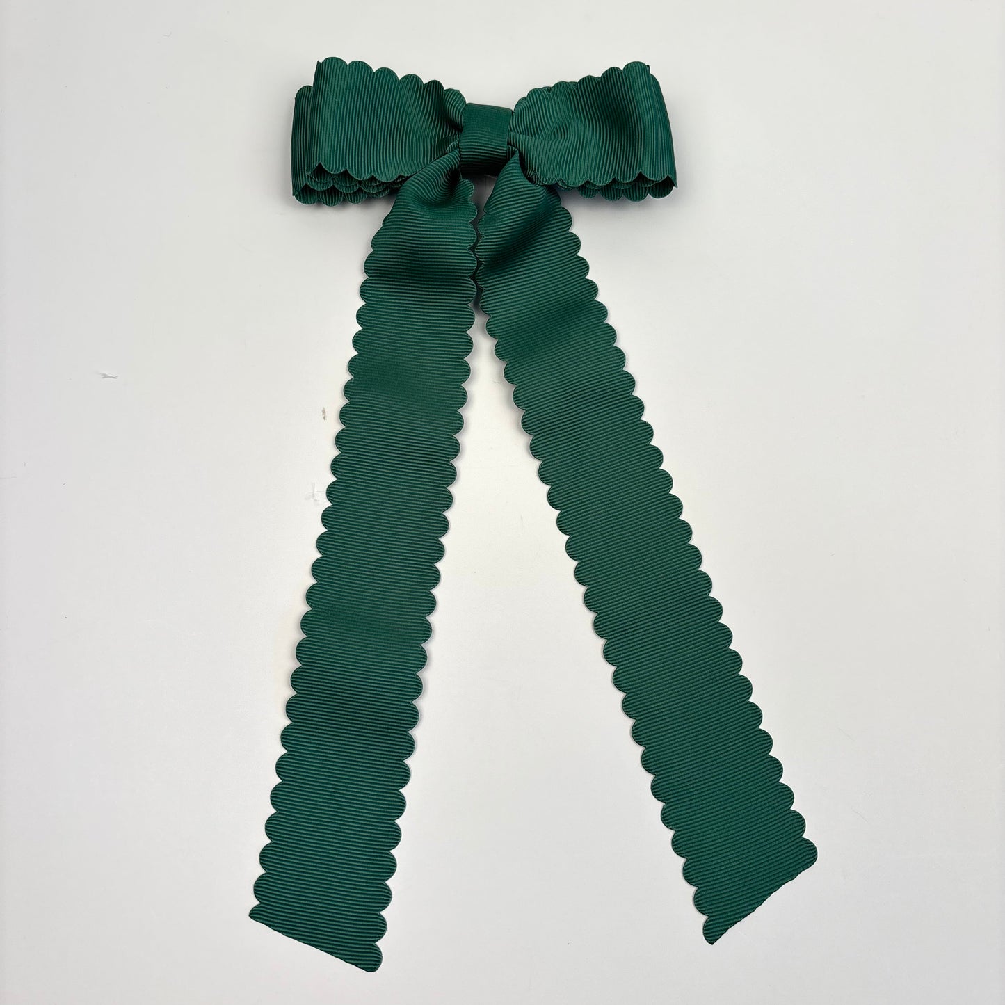 A Summer Collection Dark Green Scalloped Bow