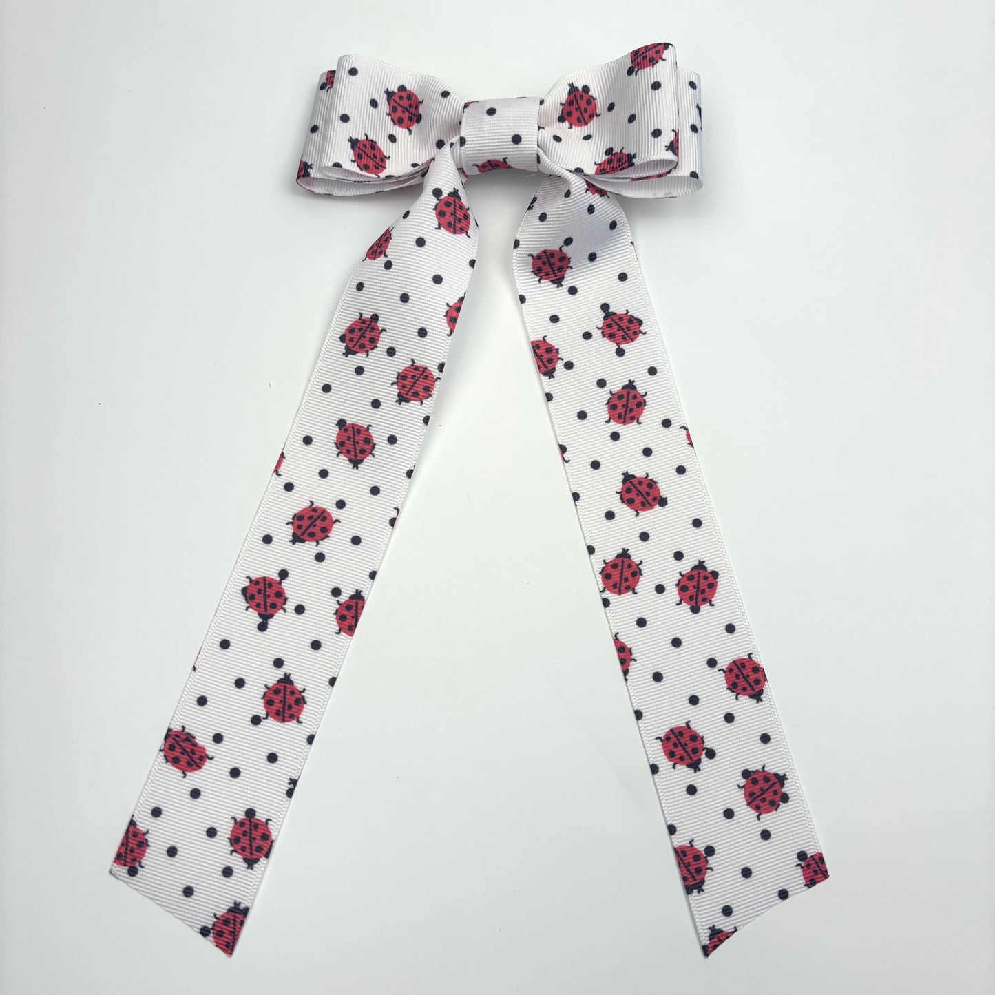 A Summer Collection Ladybug Print Hair Bow