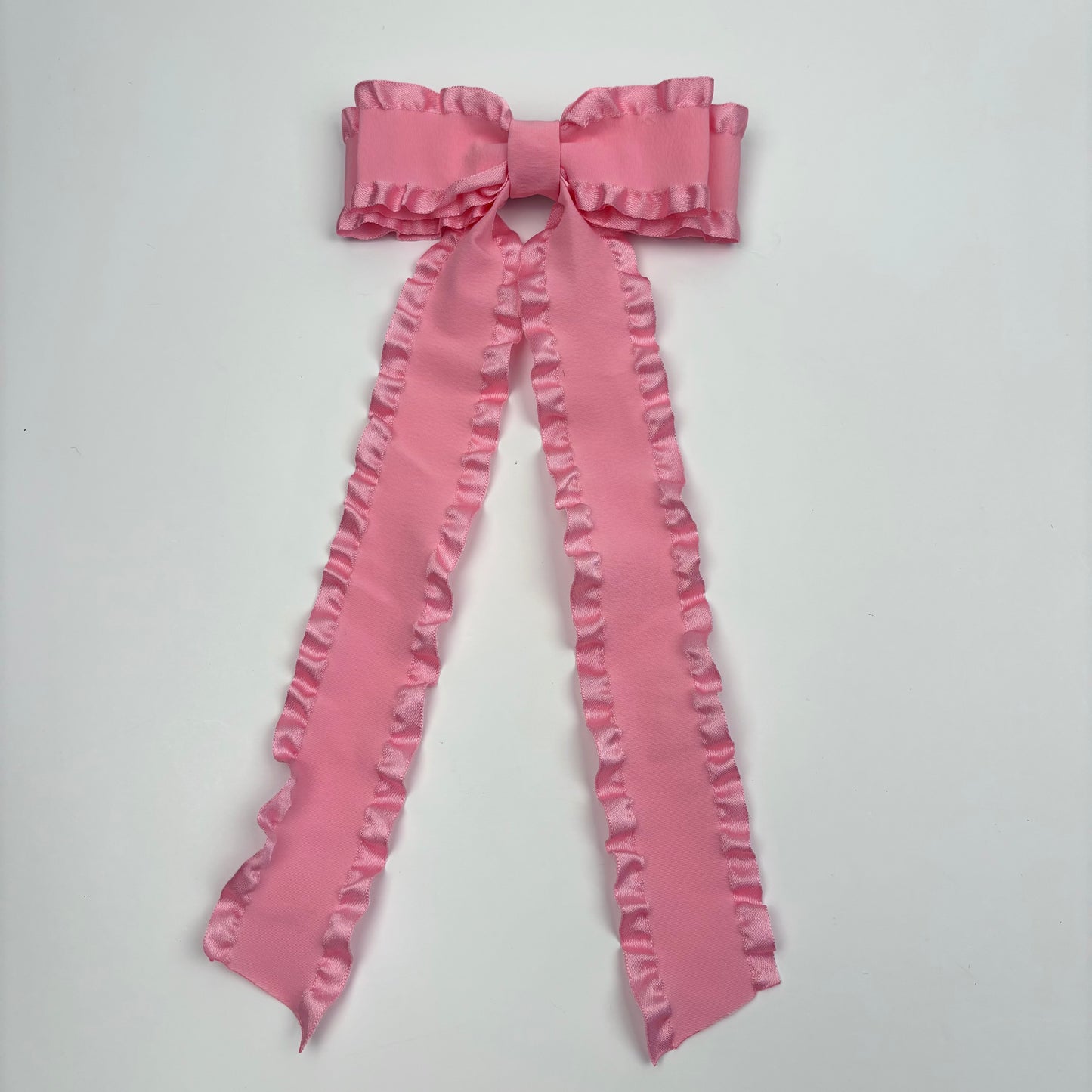 A Fall Collection Ruffle Pink Hair Bow