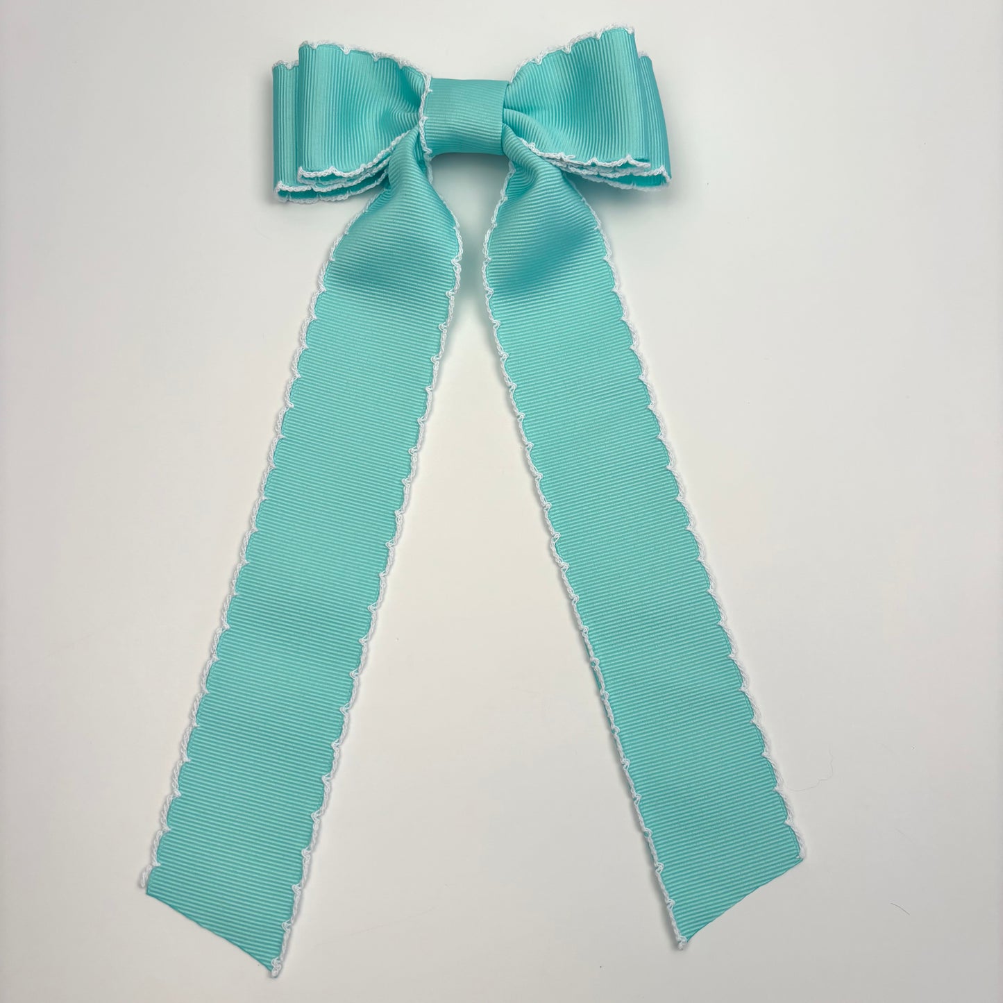 A Summer Collection Light Teal Moonstitch Bow
