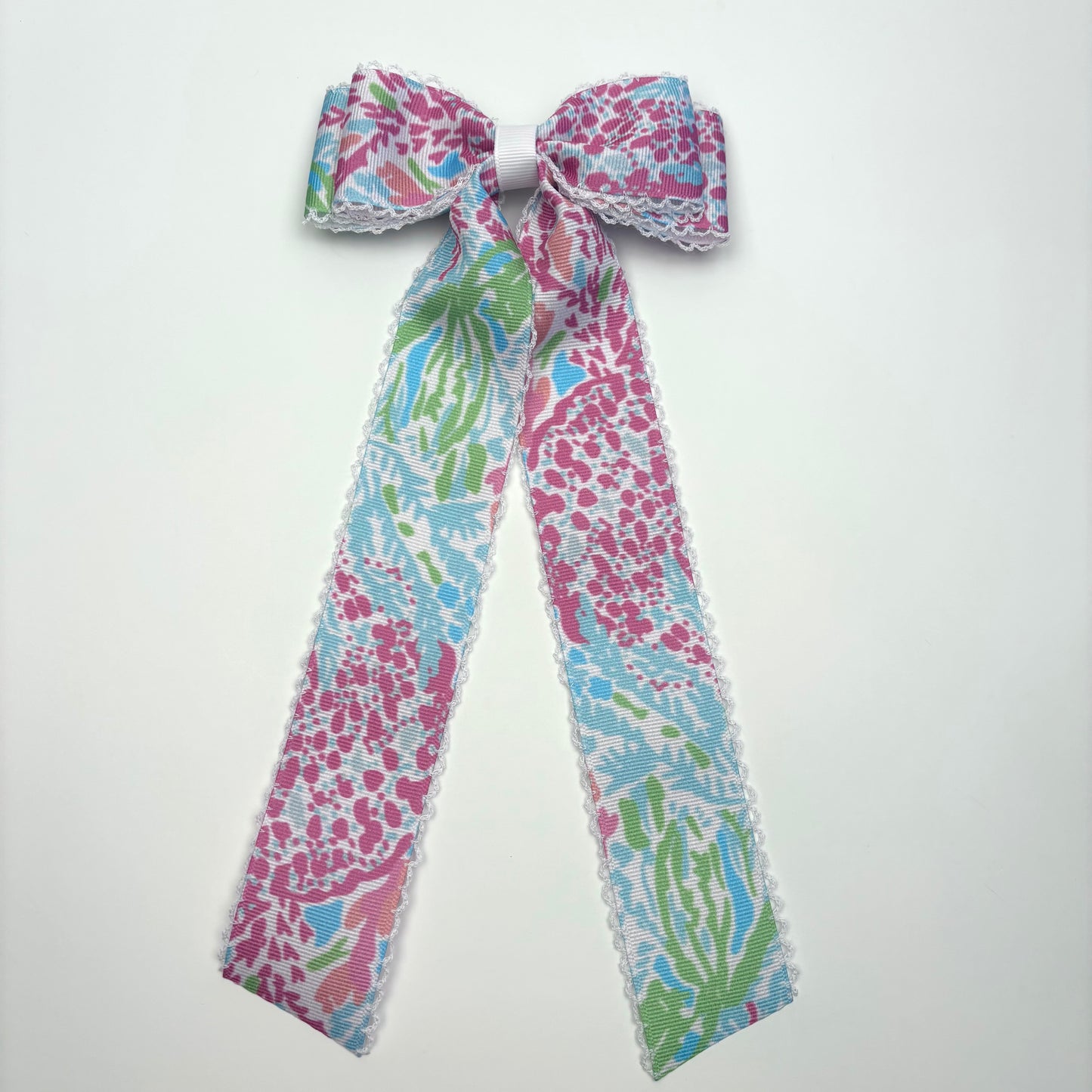 A Paige X HRL Collection Summer Moon stitch Print Hair Bow