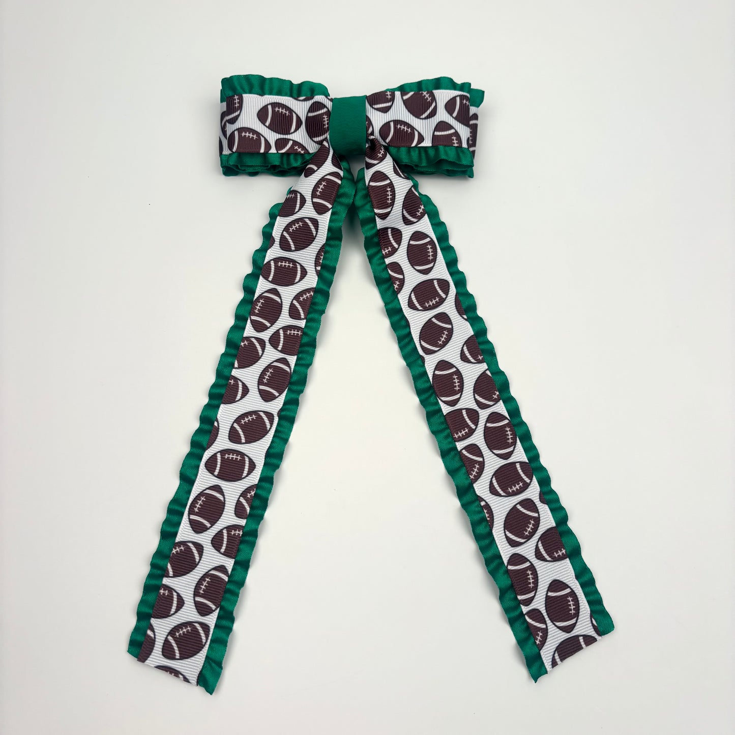A Summer Collection Football Double Ruffle Bow