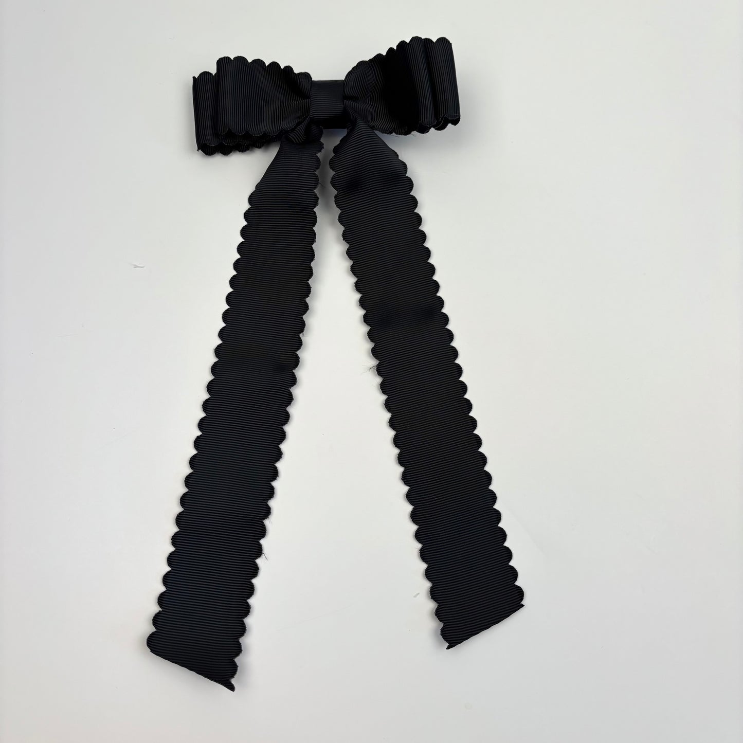 A Summer Collection Black Scalloped Bow