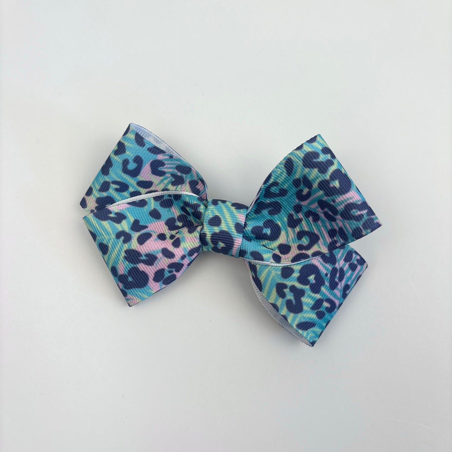 SALE- Turquoise Cheetah Bow