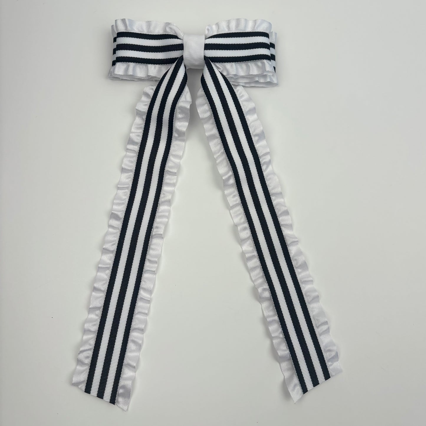 A Black and White Stripe Ruffle
