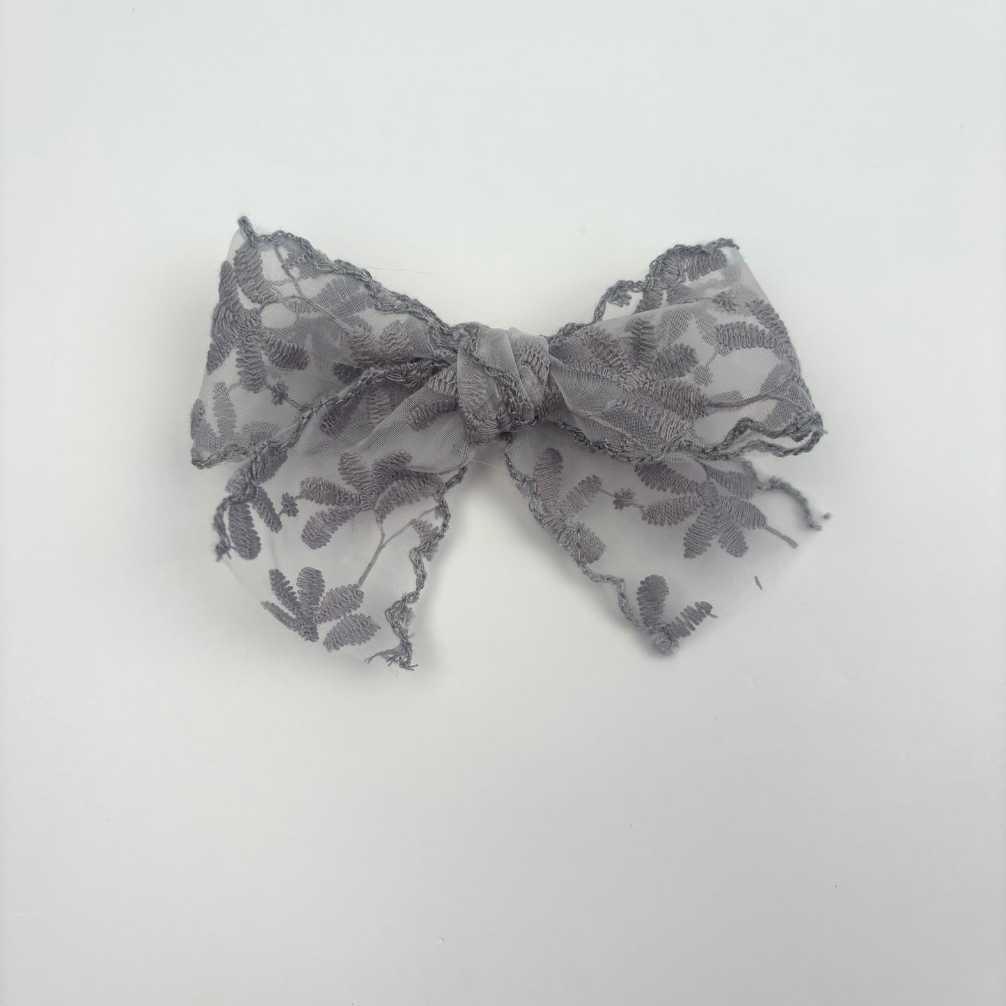 A Fall Collection Lace Grey Mini Bow