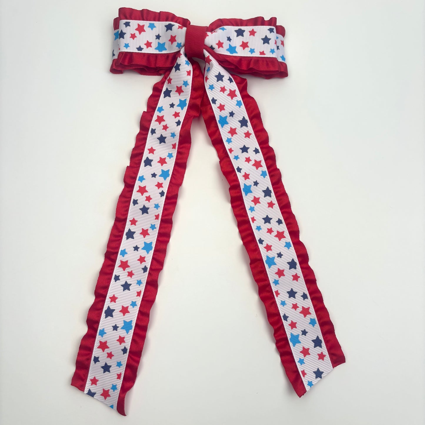 Sale Patriotic Star Layered Ruffle Bow