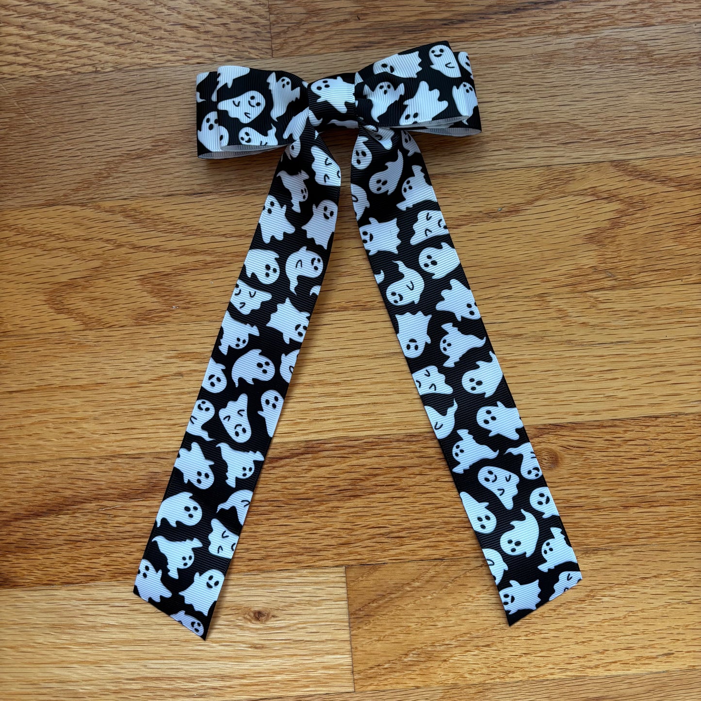 Grosgrain Printed Ghosts Bow