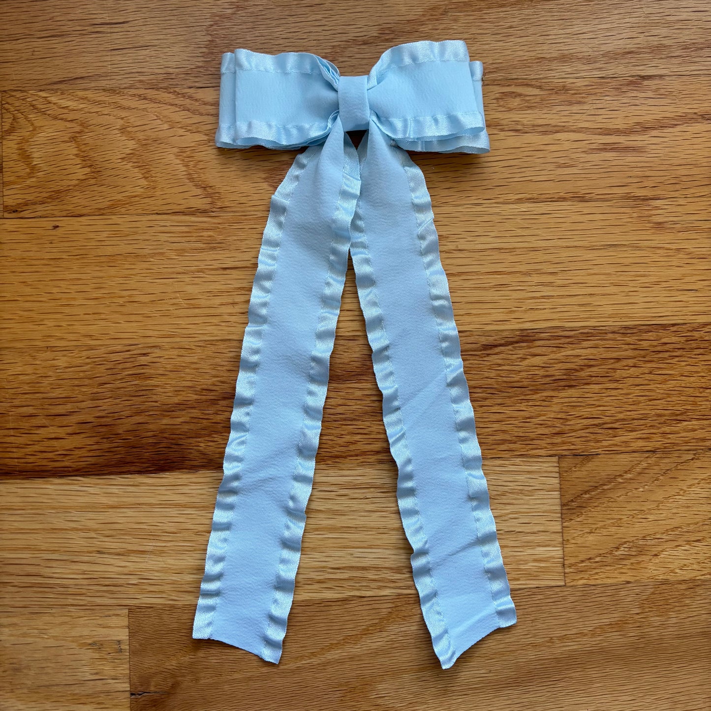 Ruffle Light Blue Bow