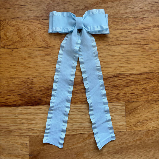 Ruffle Light Blue Bow