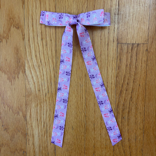 Grosgrain Printed Ballet Shoes Bow