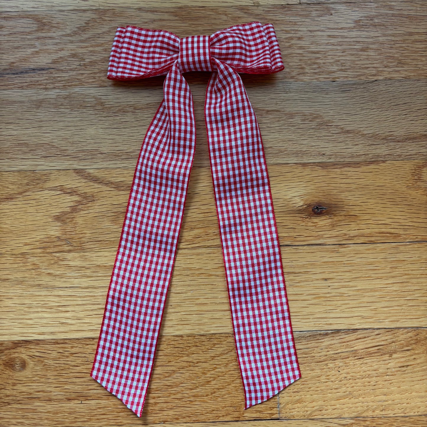 Gingham Red Bow