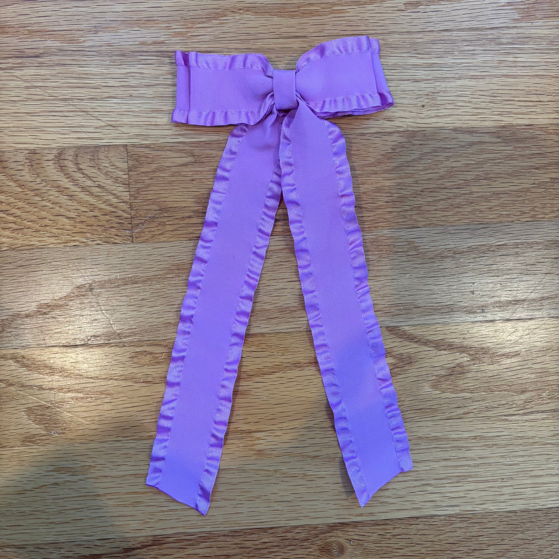Ruffle purple bow