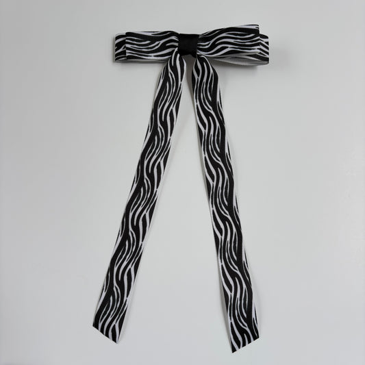 Animal Print Zebra Bow