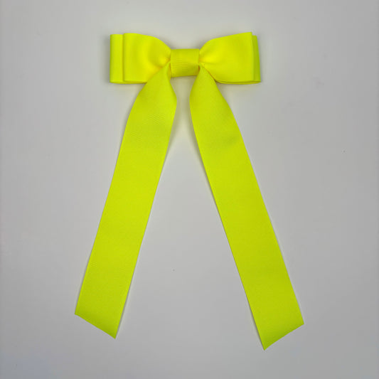 Grosgrain Neon Yellow Bow