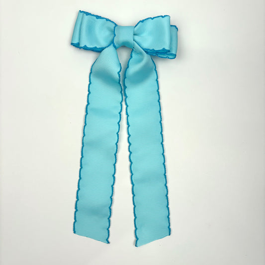 A Patty’s Day Moonstitch Light Blue/Blue Bow