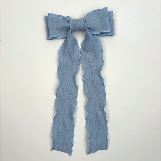 Flowy Light Blue Bow