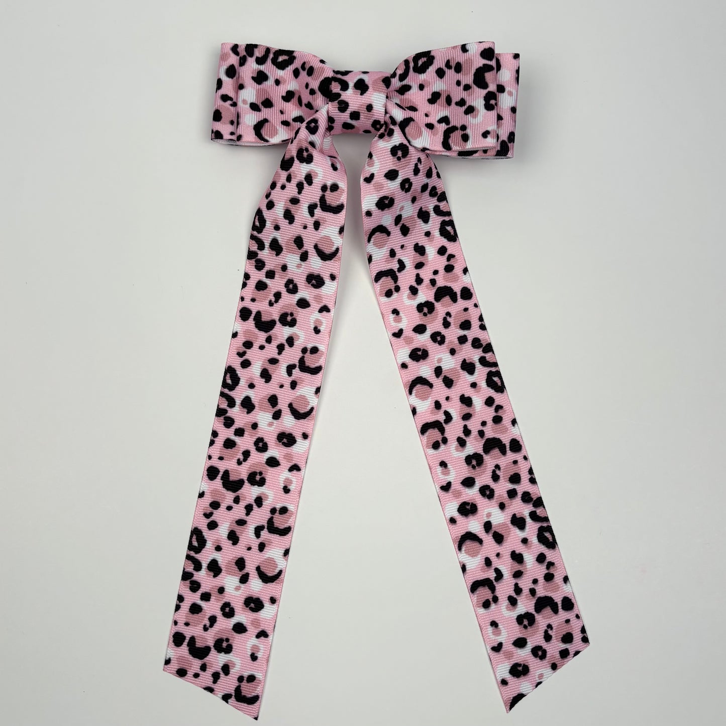 Animal Collection Grosgrain Printed Pink Cheetah Bow