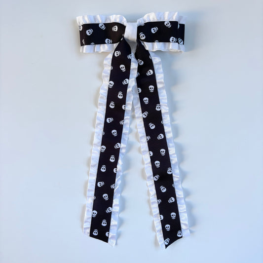 Double Ruffle Skeleton Bow