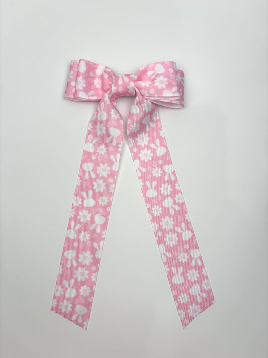 Sale- Easter Printed Grosgrain Easter Bunny Bow
