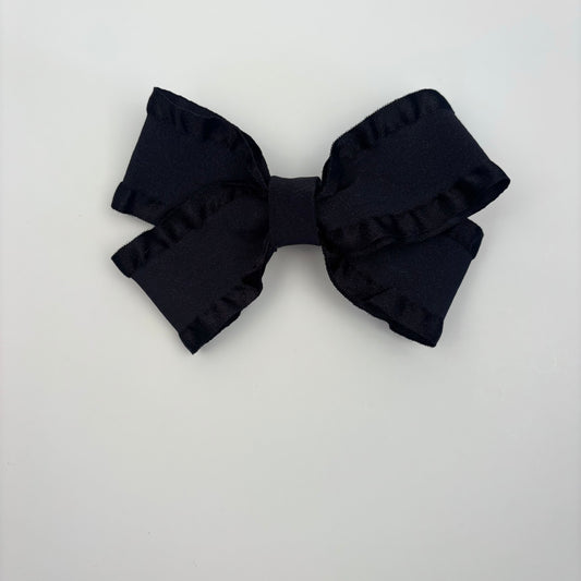 Ruffle Black Mini Bow