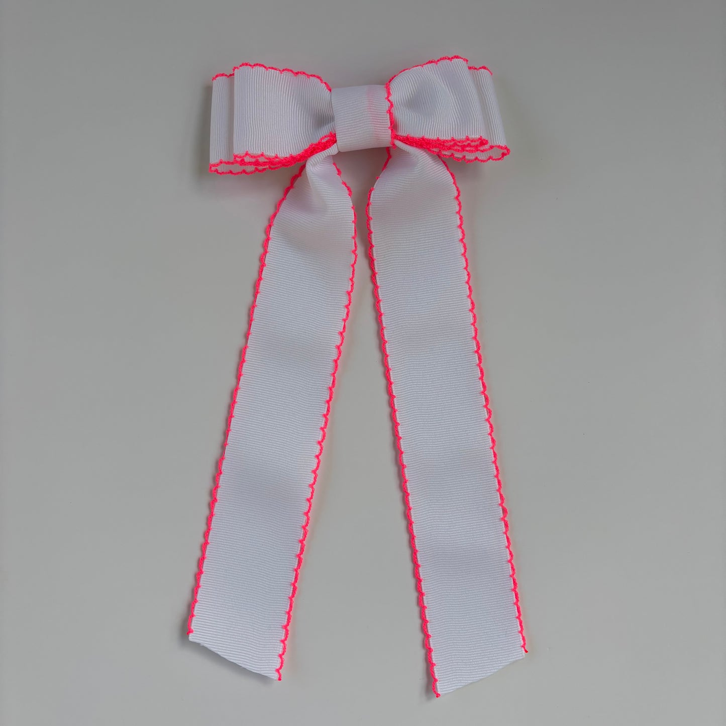 Moonstich White Neon Pink Bow