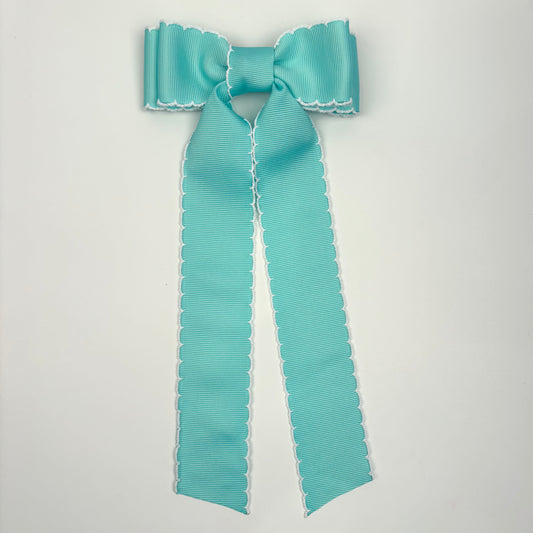 A Patty’s Day Moonstitch Turqouise Bow