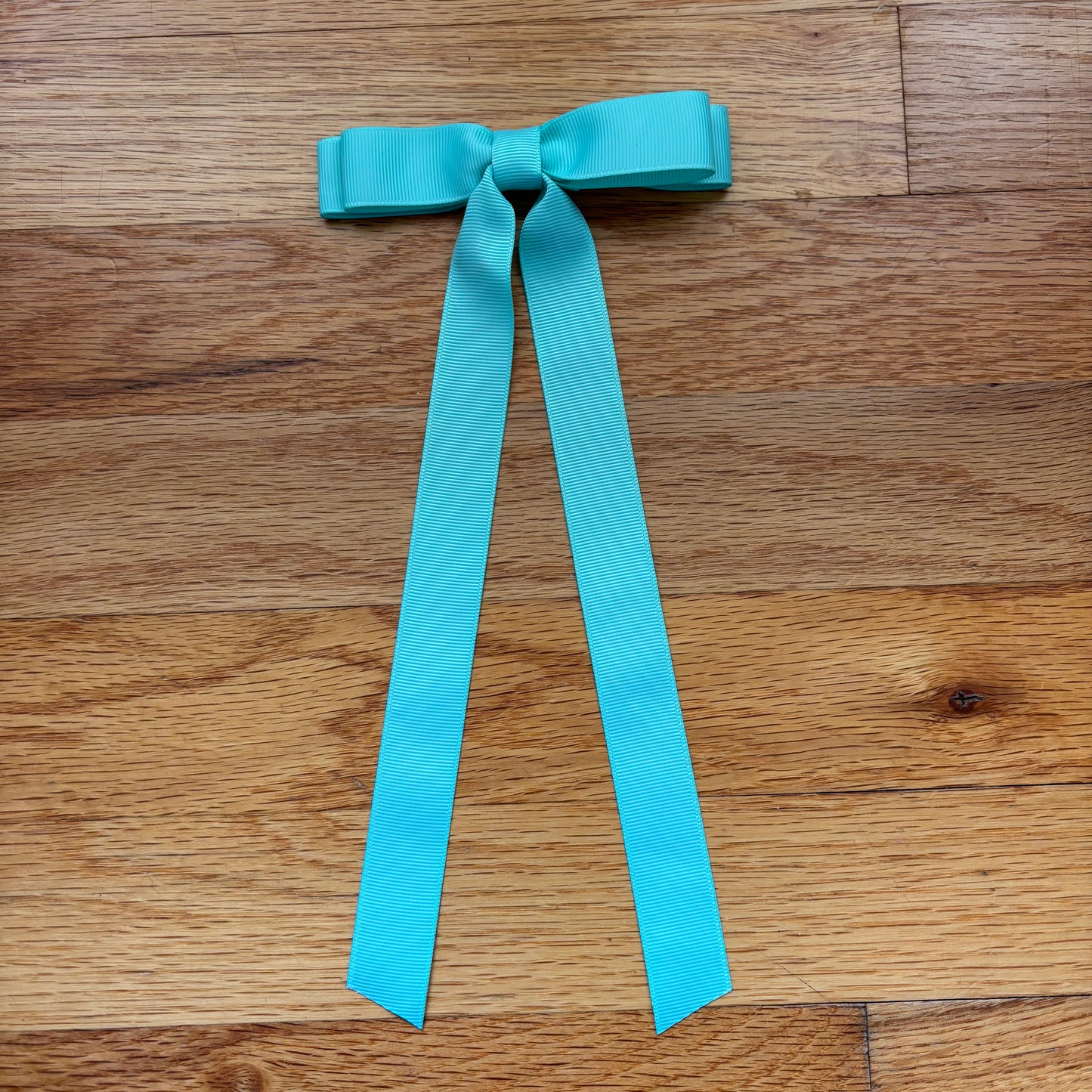Grosgrain Aqua Bow
