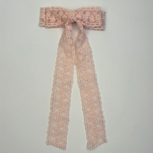 A Spring Lace Pink Bow