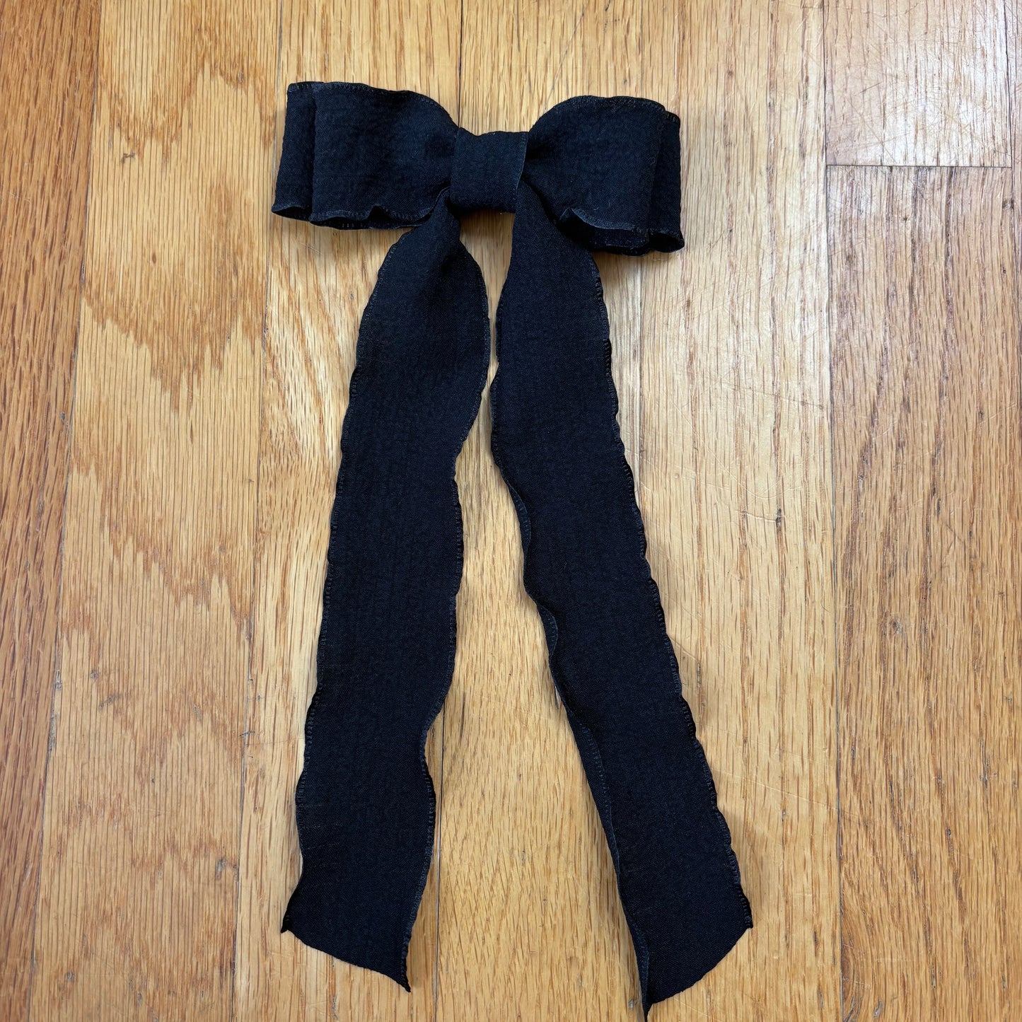 Flowy Black Bow
