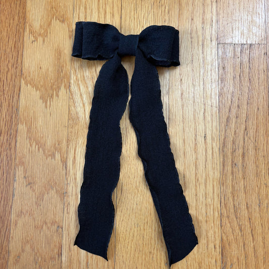 Flowy Black Bow