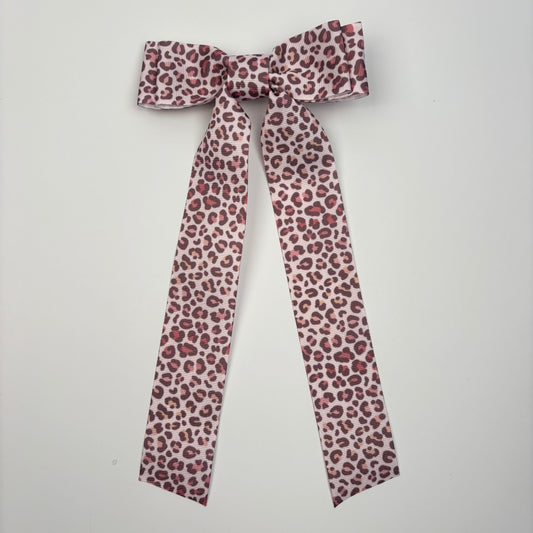 Grosgrain Printed Sunset Leopard Bow