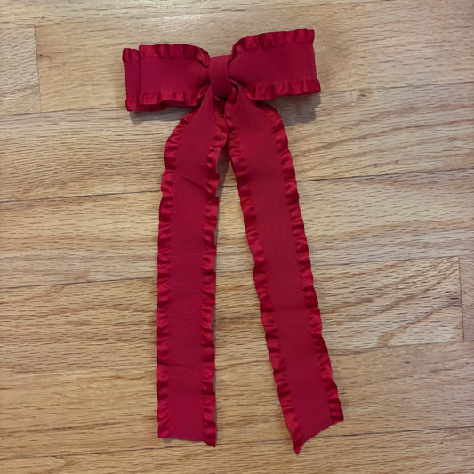 Ruffle Red Bow
