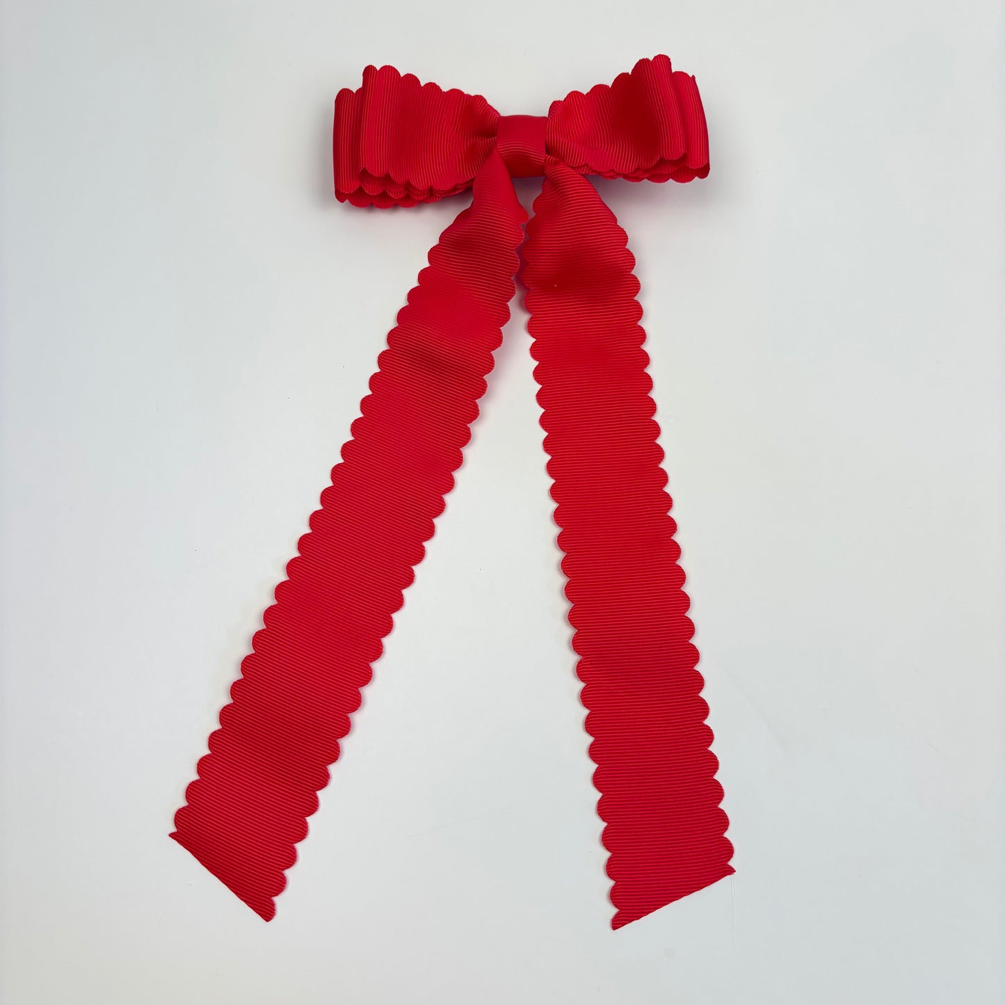 A Summer Collection Red Scalloped Bow