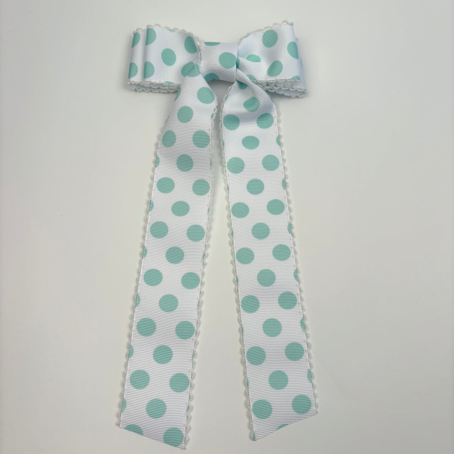 A Summer Collection Light Teal Polka Dot Moonstitch
