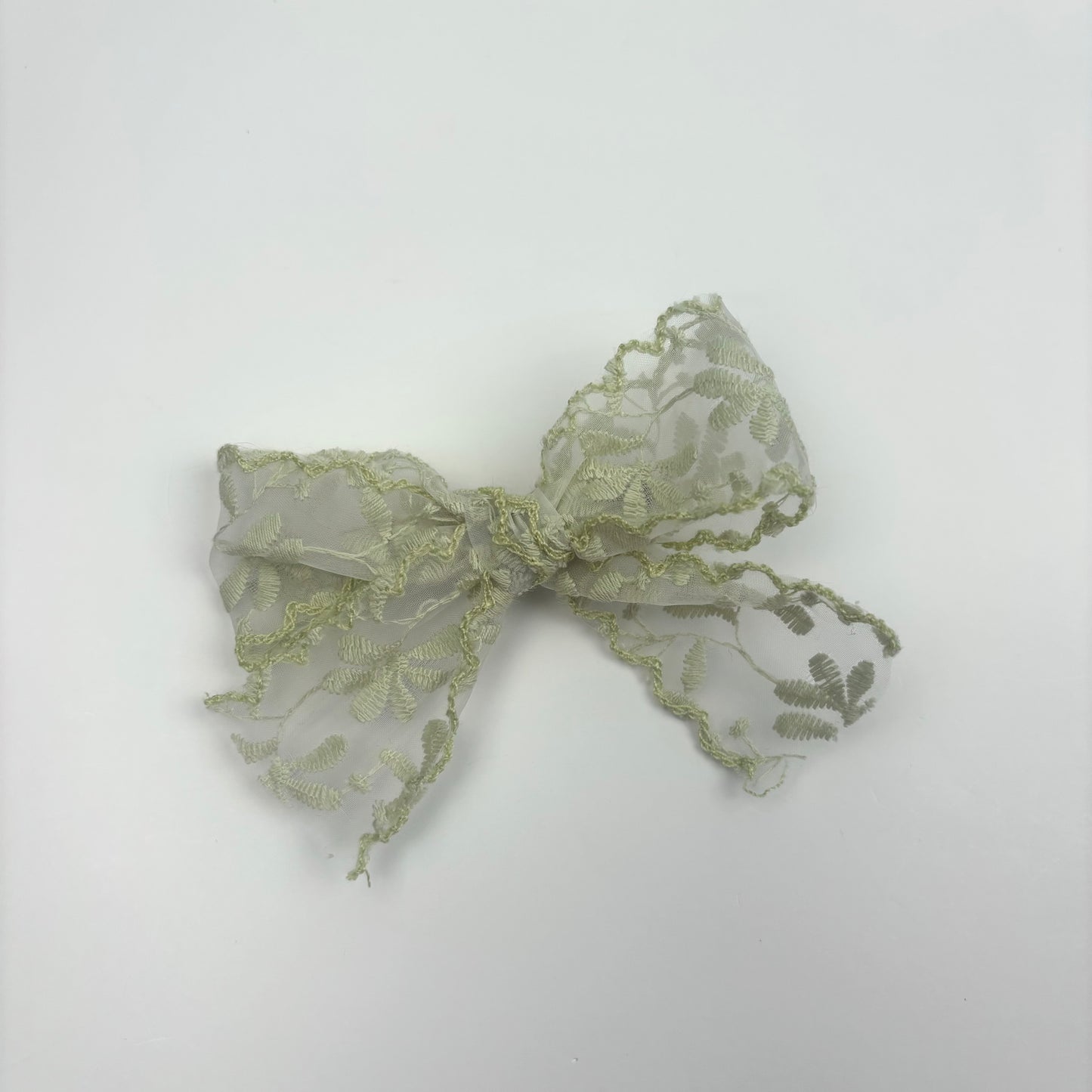 A Fall Collection Lace Green Mini Bow