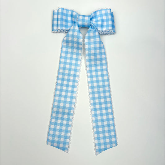 A Siri Sister X HRL Collection Blue Gingham Moonstitch
