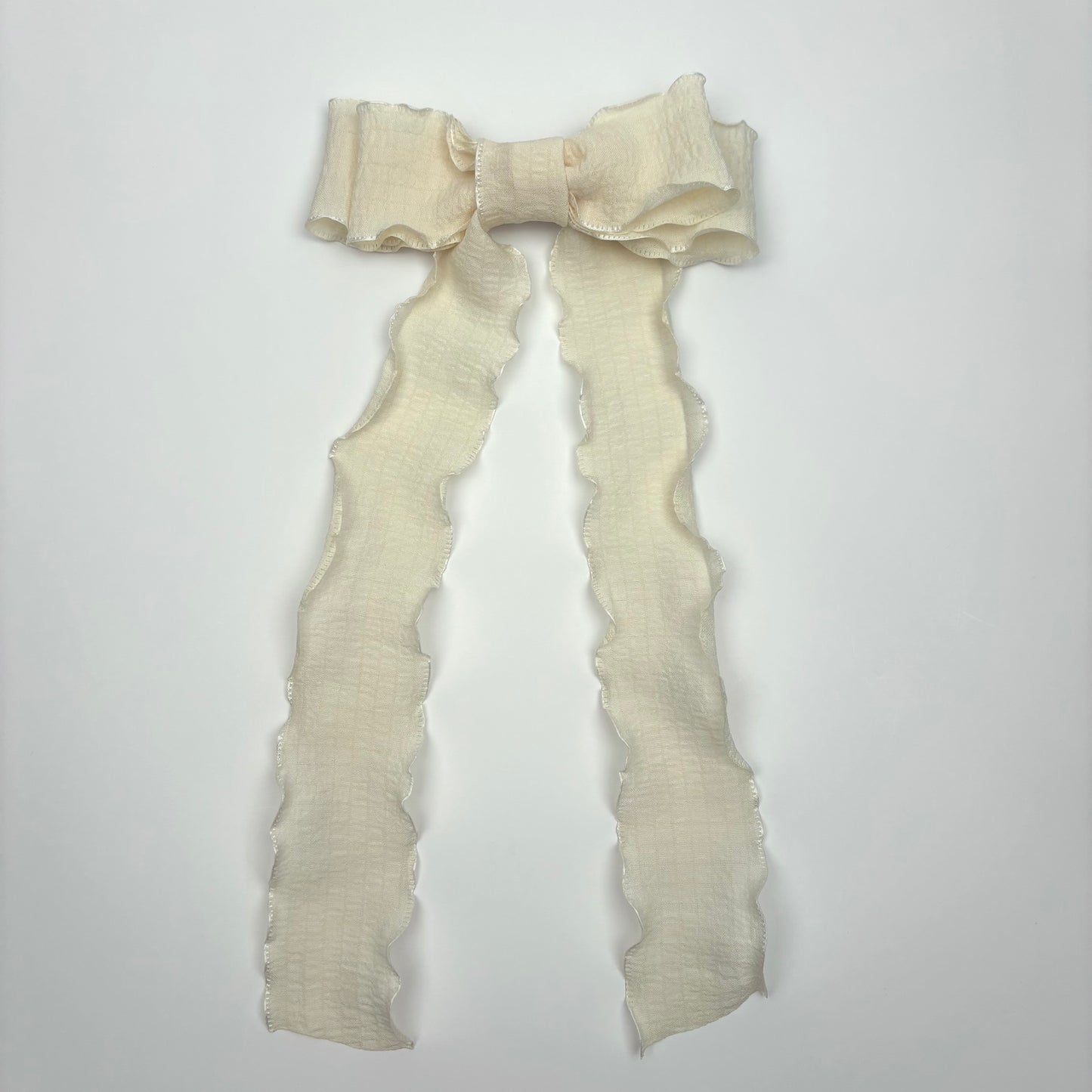 A Spring Flowy White Bow