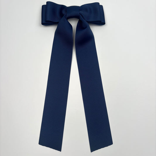 A Grosgrain Navy Blue Bow
