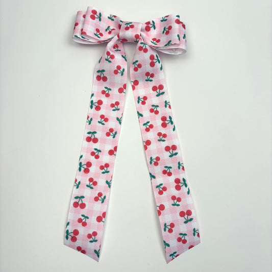 A Summer Collection Cherry Print Hair Bow