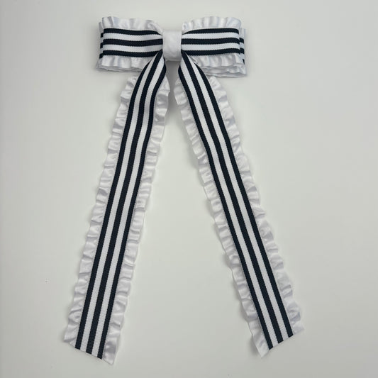 A Black and White Stripe Ruffle