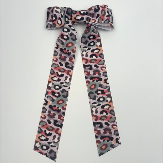 A Camo Cheetah Grosgrain Bow