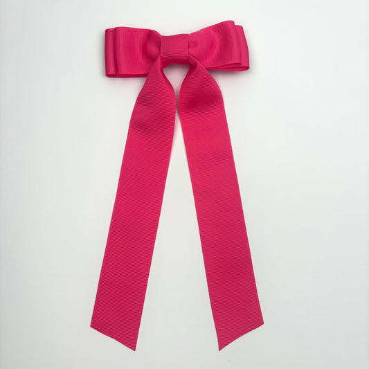 A Grosgrain Bright Pink Bow