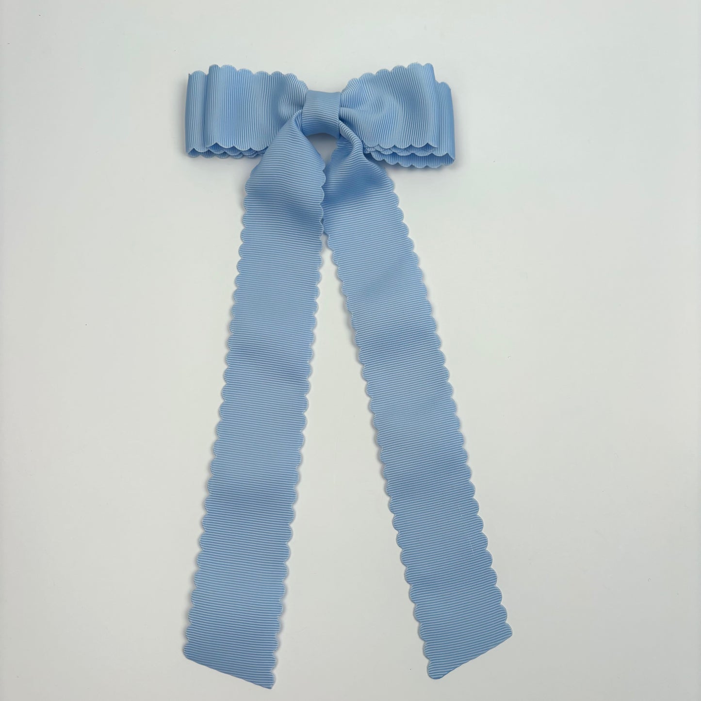 A Summer Collection Light Blue Scalloped Bow